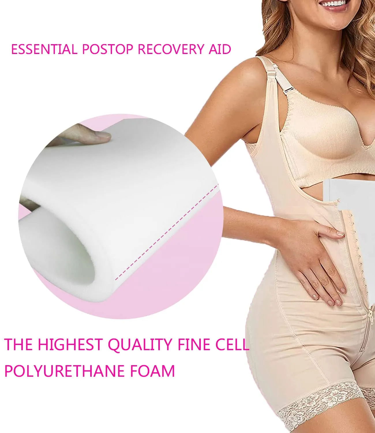 2 Pack Lipo Foam Pads BBL Post Surgery Foam Boards Liposuction Surgery Foam Sheet for Using with Flattening Abdominal Ab Board Compression Garments Lipo Foam for Recovery Tummy Tucks 8''X11''