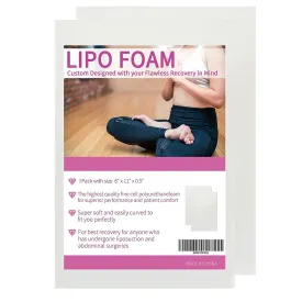 2 Pack Lipo Foam Pads BBL Post Surgery Foam Boards Liposuction Surgery Foam Sheet for Using with Flattening Abdominal Ab Board Compression Garments Lipo Foam for Recovery Tummy Tucks 8''X11''