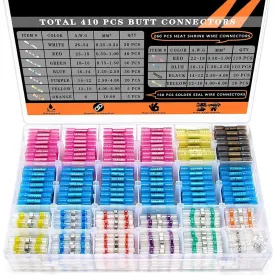 410 PCS Waterproof Heat Shrink Wire Connector Kit for Automotive and Electrical Wiring