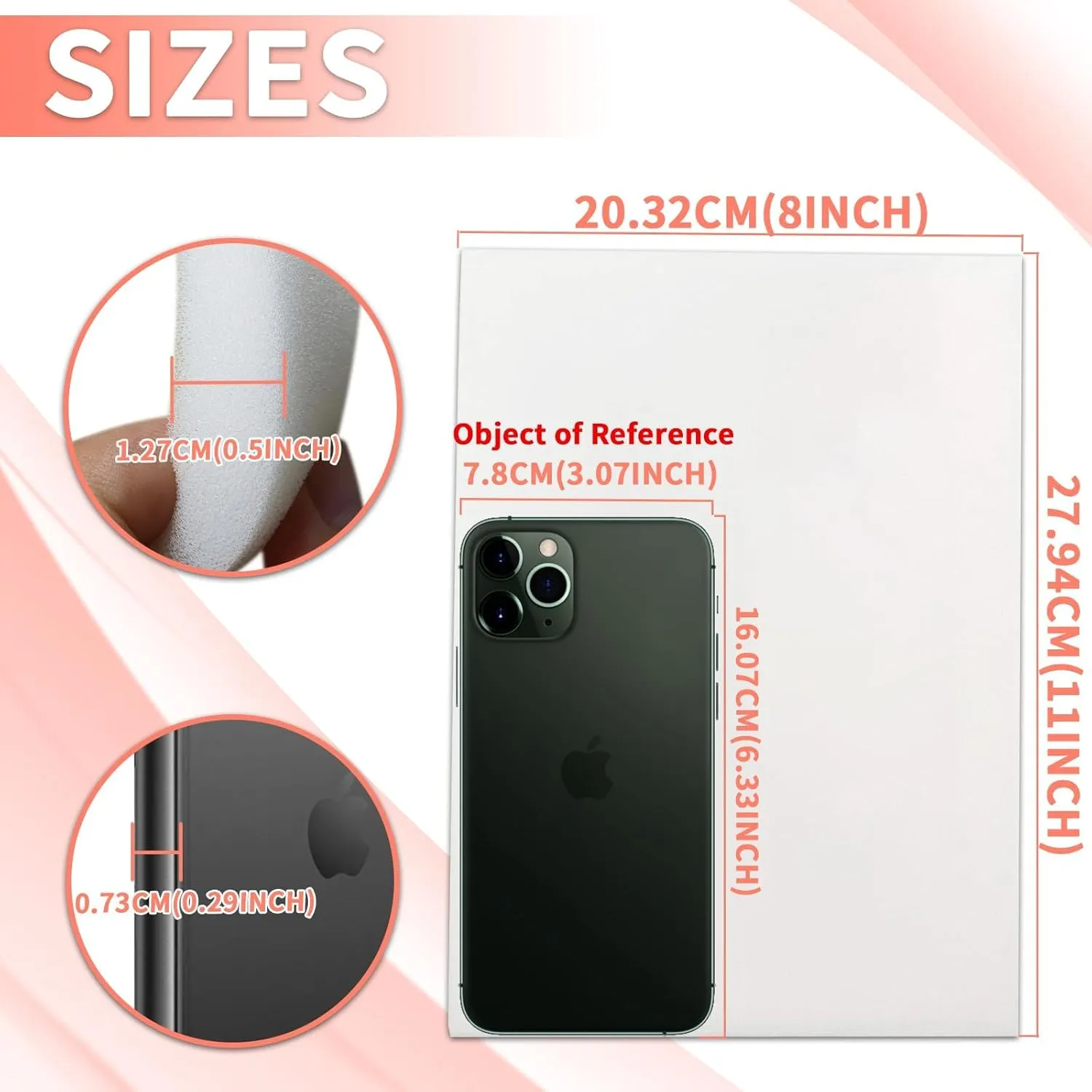 5 Pack Lipo Foam Pads Post Surgery Tummy Tuck for Lipo Recovery,Liposuction Surgery Foam Sheet for Recovery 8" X 11"