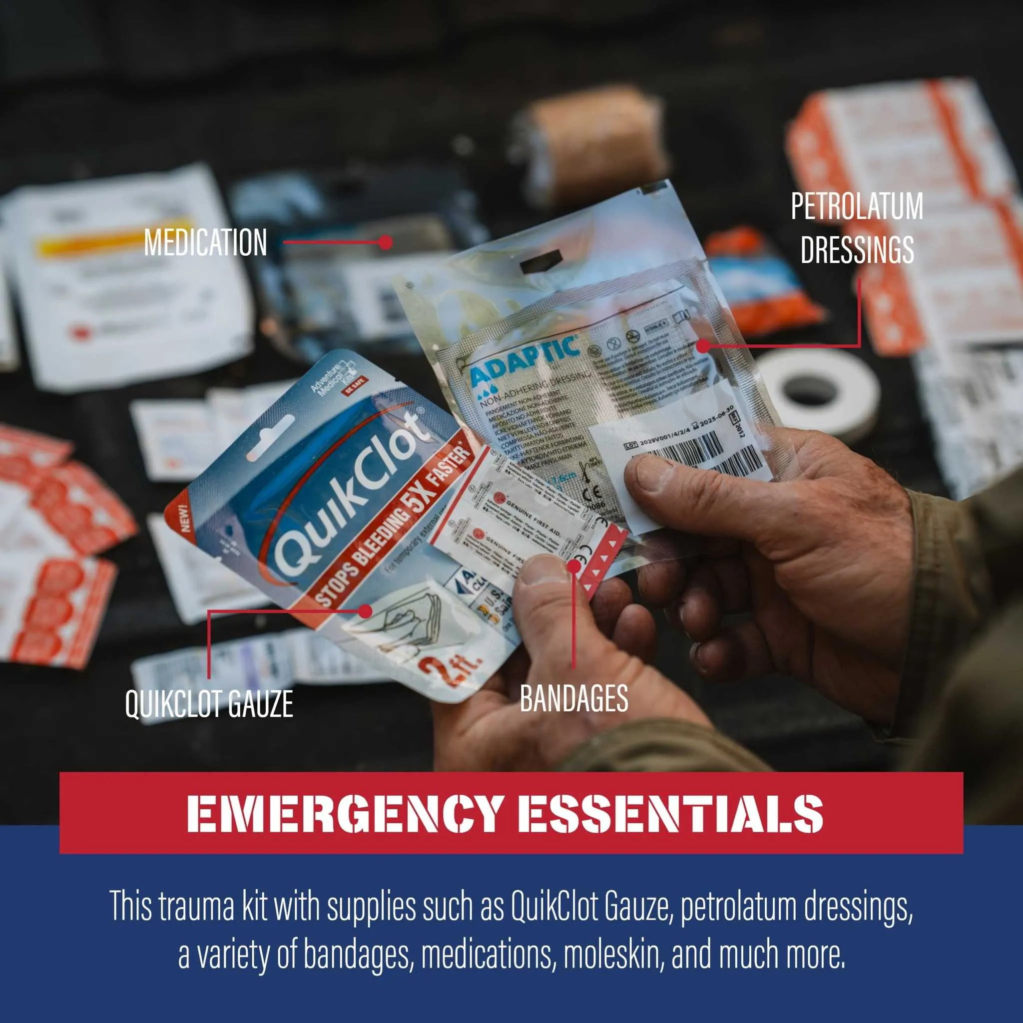 Adventure Medical Kits Field Trauma Medical Kit with QuikClot