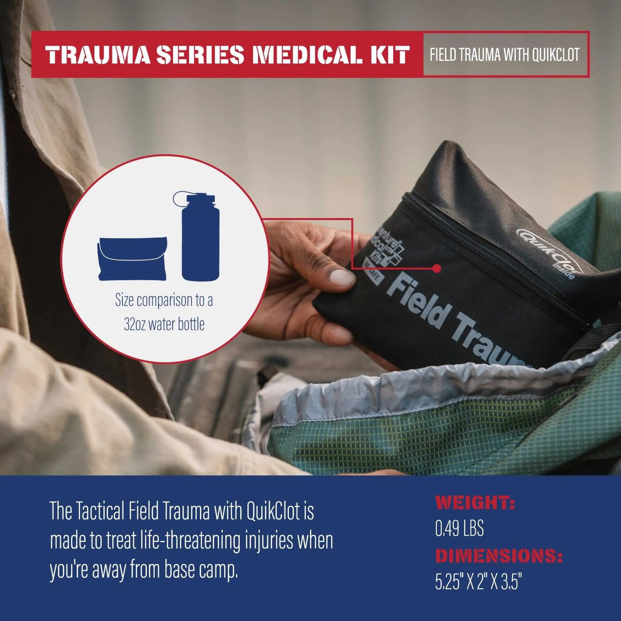 Adventure Medical Kits Field Trauma Medical Kit with QuikClot