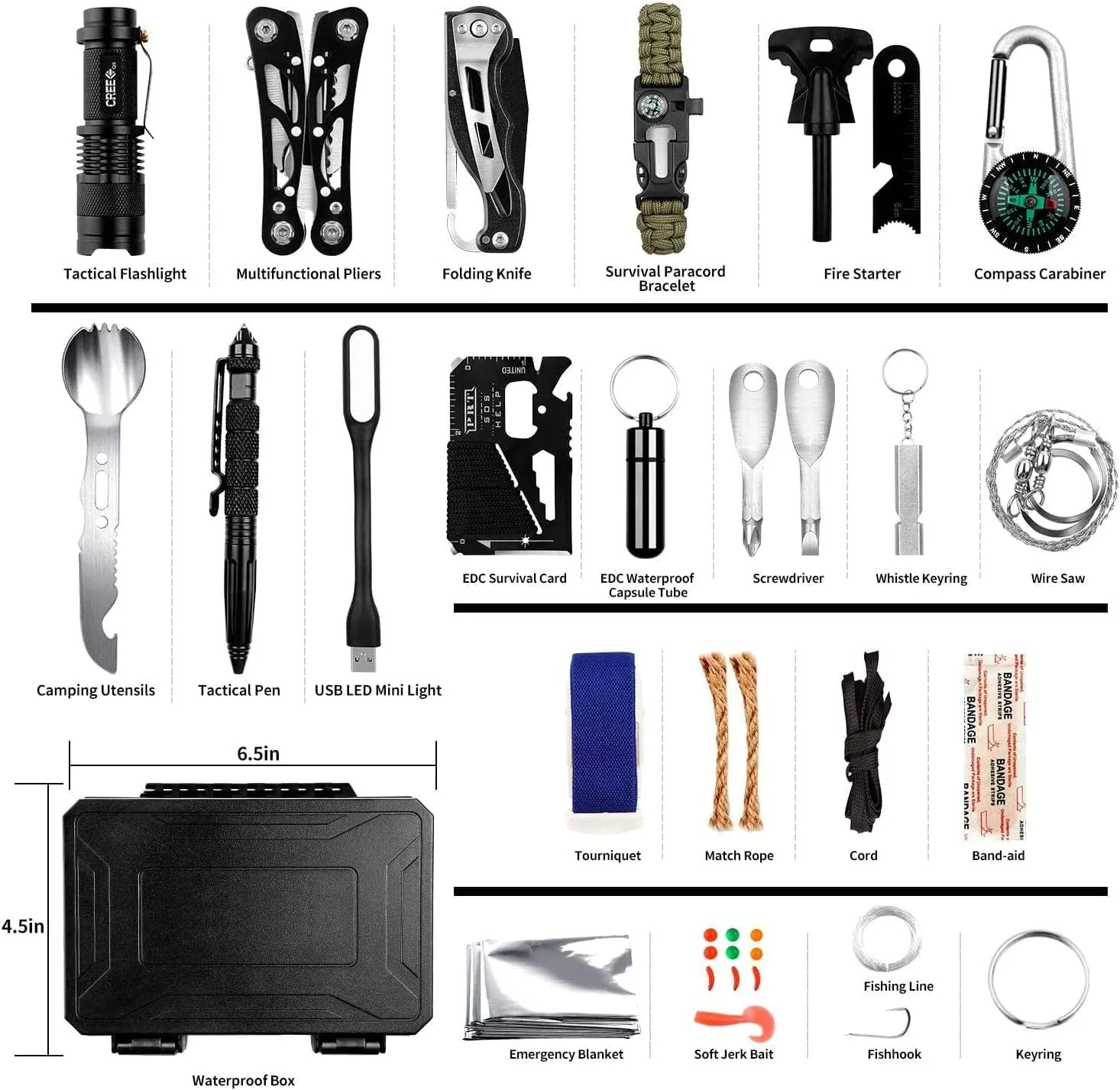 Antarctica Emergency Survival Gear Kits 60 In 1 - Ultimate Preparedness