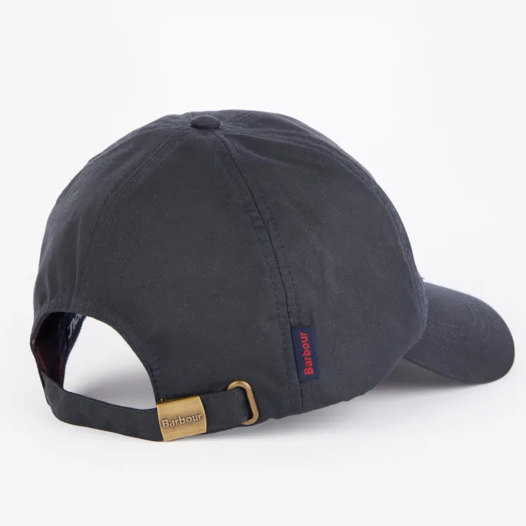 Barbour Wax Sports Cap - Navy/Cordovan