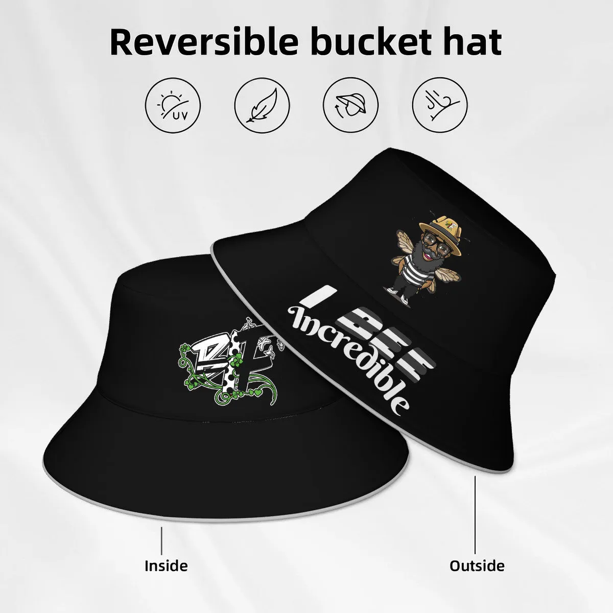 Blk Insct Famili HC_T21 Reflective Bucket Hat