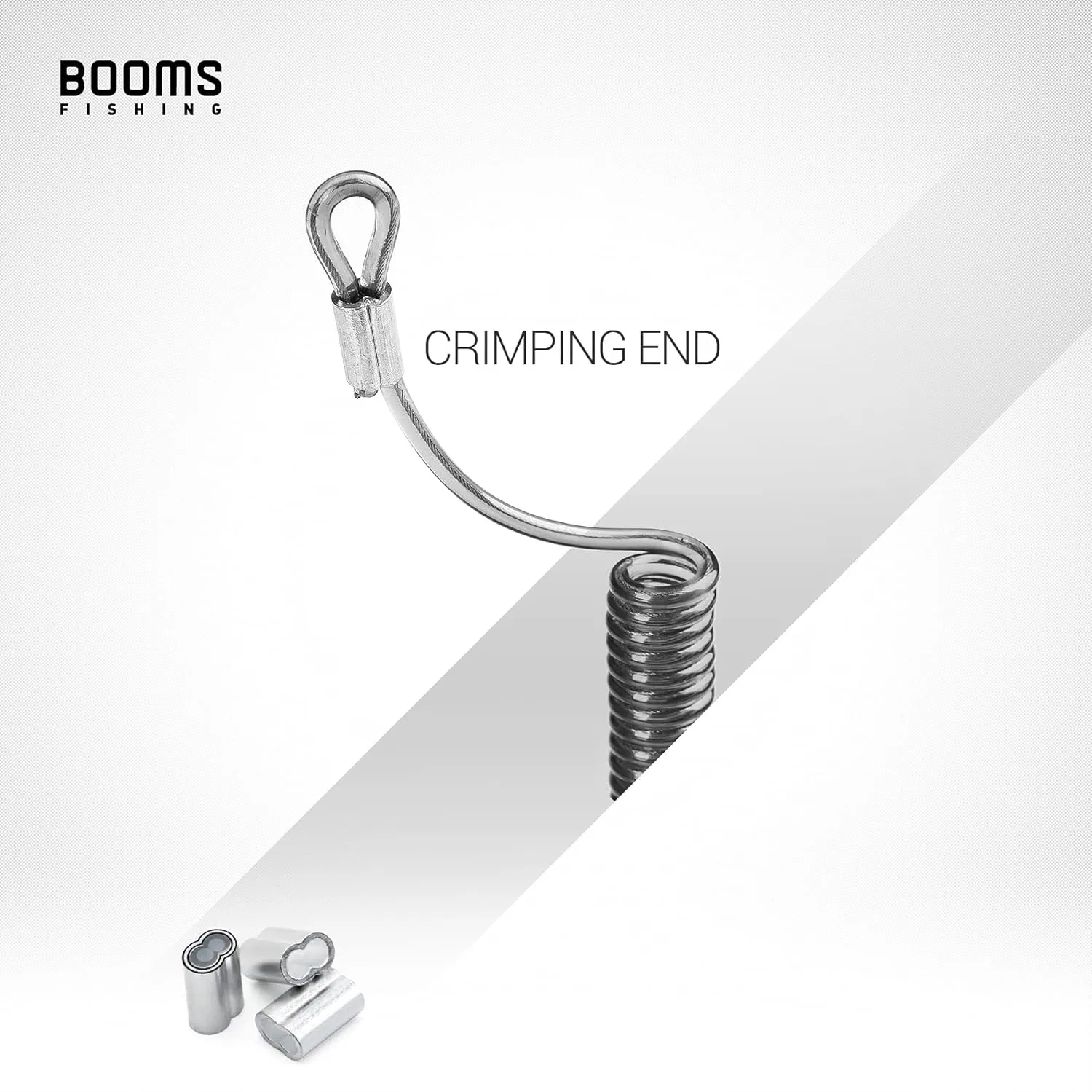 Booms Fishing T04 Fishing Lanyards Fishing Tool/Pole Safety Coil Lanyard Retractable Wire Inside Tup Cover