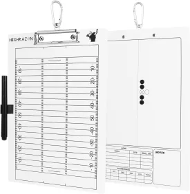 Coaches Clipboard,White Double-Sided Dry Erase Coach Clipboard,Whiteboard for Coaches,Baseball,Soccer,Football,Basketball,Volleyball Lineup White Board with Marker for Coaches Gift