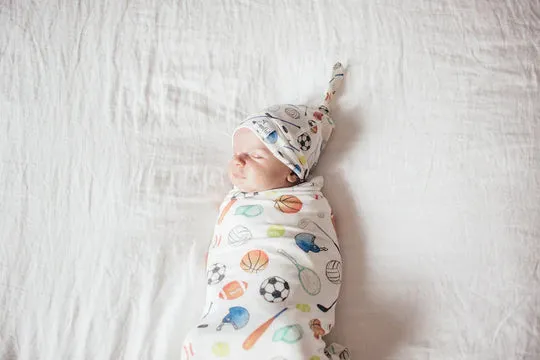 Copper Pearl Top Knot Hat / Varsity