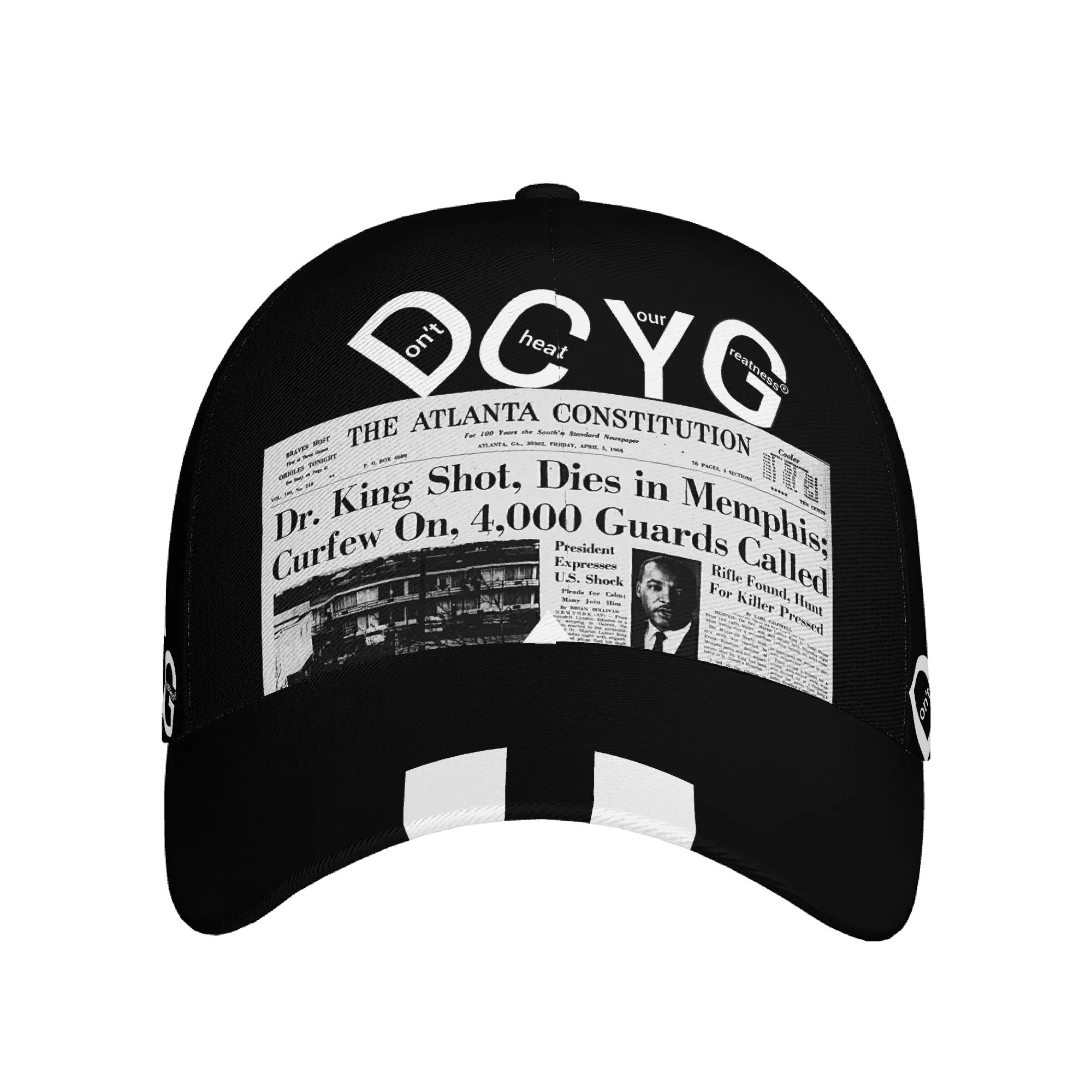 DCYG Black History Curved Brim Baseball Cap (AOP)