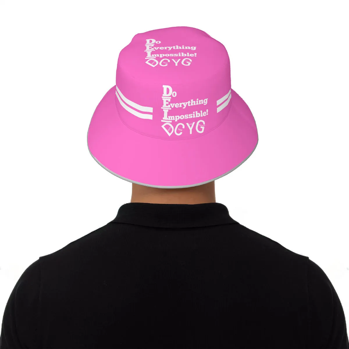DCYG DEI 24 White & Pink  Bucket Hat