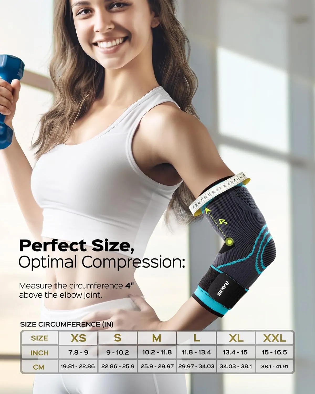 Elbow Support Brace for Men and Women, 2 Pack Elbow Compression Sleeve, Elbow Brace for Tendonitis and Tennis Elbow, Elbow Sleeve Reduce Joint Pain for Tennis, Golfer, Workouts Blue (L)