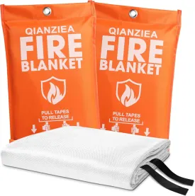 Fire Blanket for Kitchen & Home - 2 Pack 40"x40" Fiberglass Emergency Fire Blanket