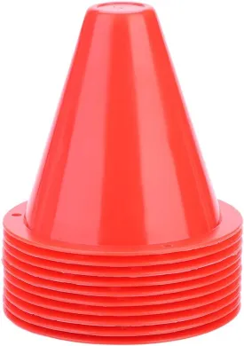 Football Marking Discs, Unbreakable PE Cone Shape 10pcs Football Cone, Improve The Controlling Ability of Football for Football Training Games for Boys(red)