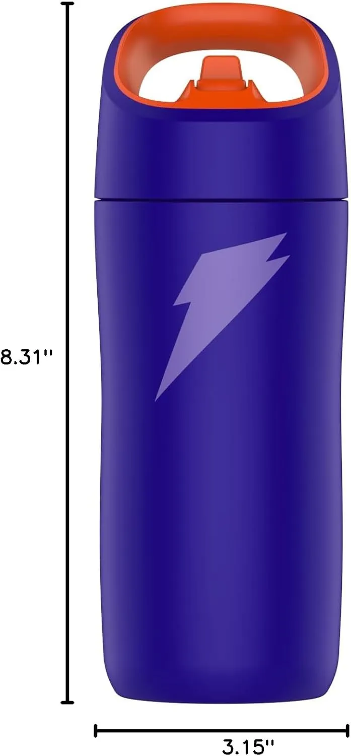 Gatorade Kids' Rookie Metal Water Bottle, 12oz, Stainless Steel Bottle, Double-Wall Insulation, Vacuum Insulated, Thermo Mug