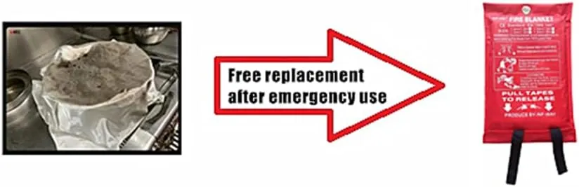 Inf-way Emergency Fire Blanket for Home and Kitchen, 5 Size for Choice, 1 Pack Extra Large Fire Blanket 4.9x4.9ft