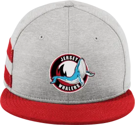 Jersey Shore Whalers New Era Shadow Heather Striped Flat Bill Snapback Cap