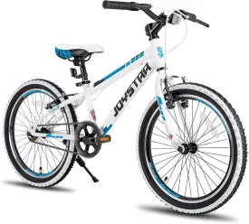 JOYSTAR Lubbock 20 24 Inch Kids Bike for Boys & Girls Ages 7-12 Years Hardtail Mountain Bike for Kids with 1-Speed/7-Speed Drivetrain, White Wall Knobby Tires, Kids' Bicycle