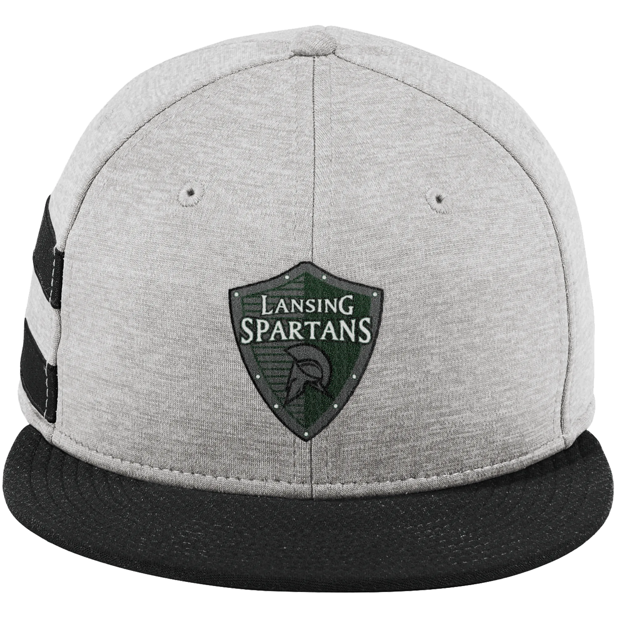 Lansing Spartans New Era Shadow Heather Striped Flat Bill Snapback Cap