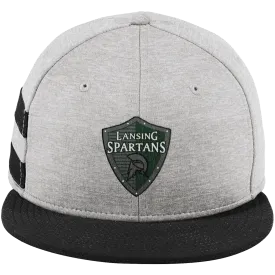 Lansing Spartans New Era Shadow Heather Striped Flat Bill Snapback Cap