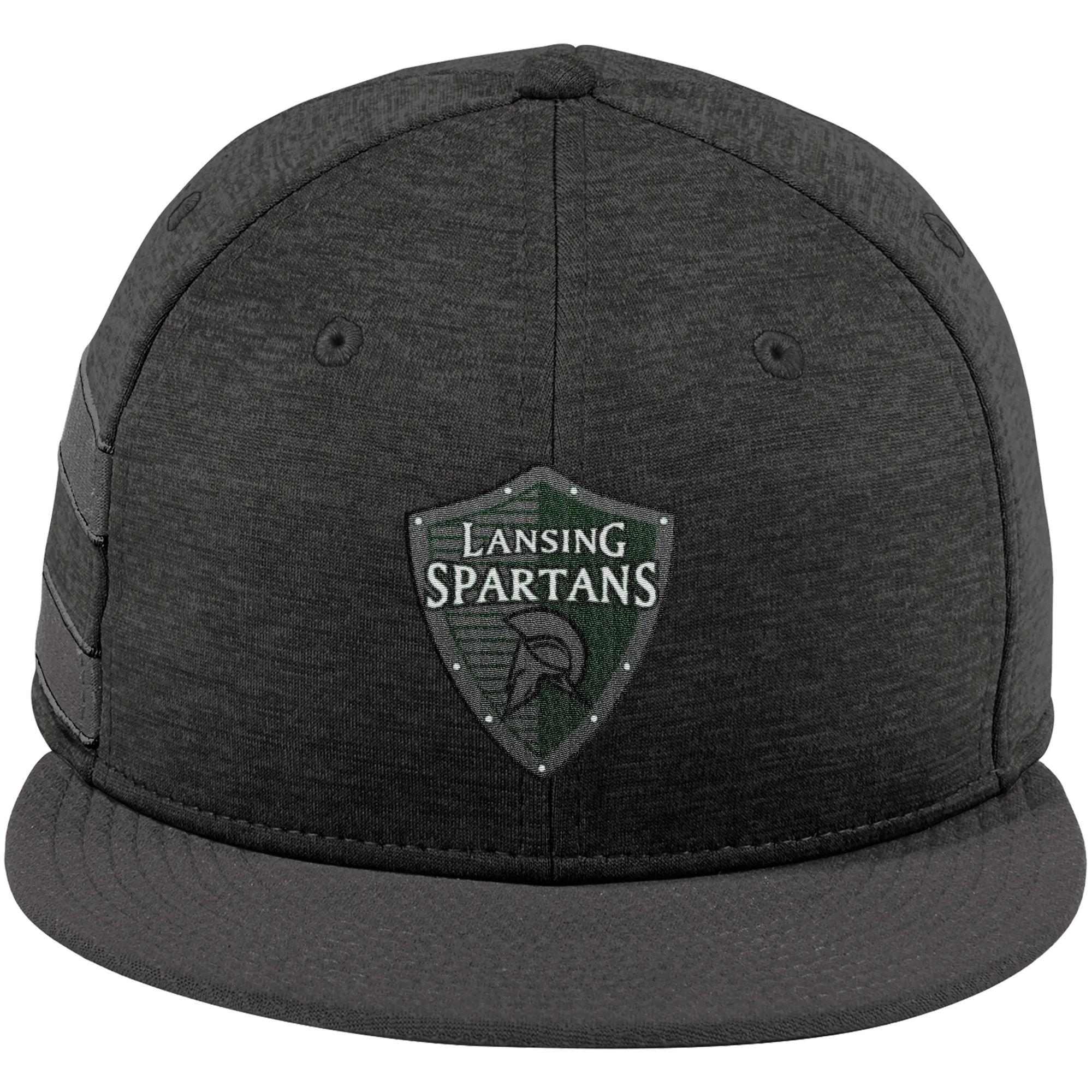 Lansing Spartans New Era Shadow Heather Striped Flat Bill Snapback Cap