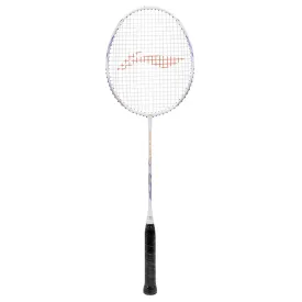 Li-Ning G-Force Superlite Max 9 Strung Badminton Racquet, White/Purple
