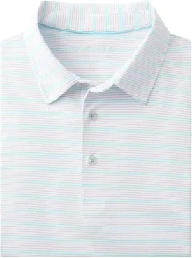 M MAELREG Mens Golf Shirts Dry Fit Moisture Wicking Performance Sports Short Sleeve Striped Collared Polo Shirts for Men
