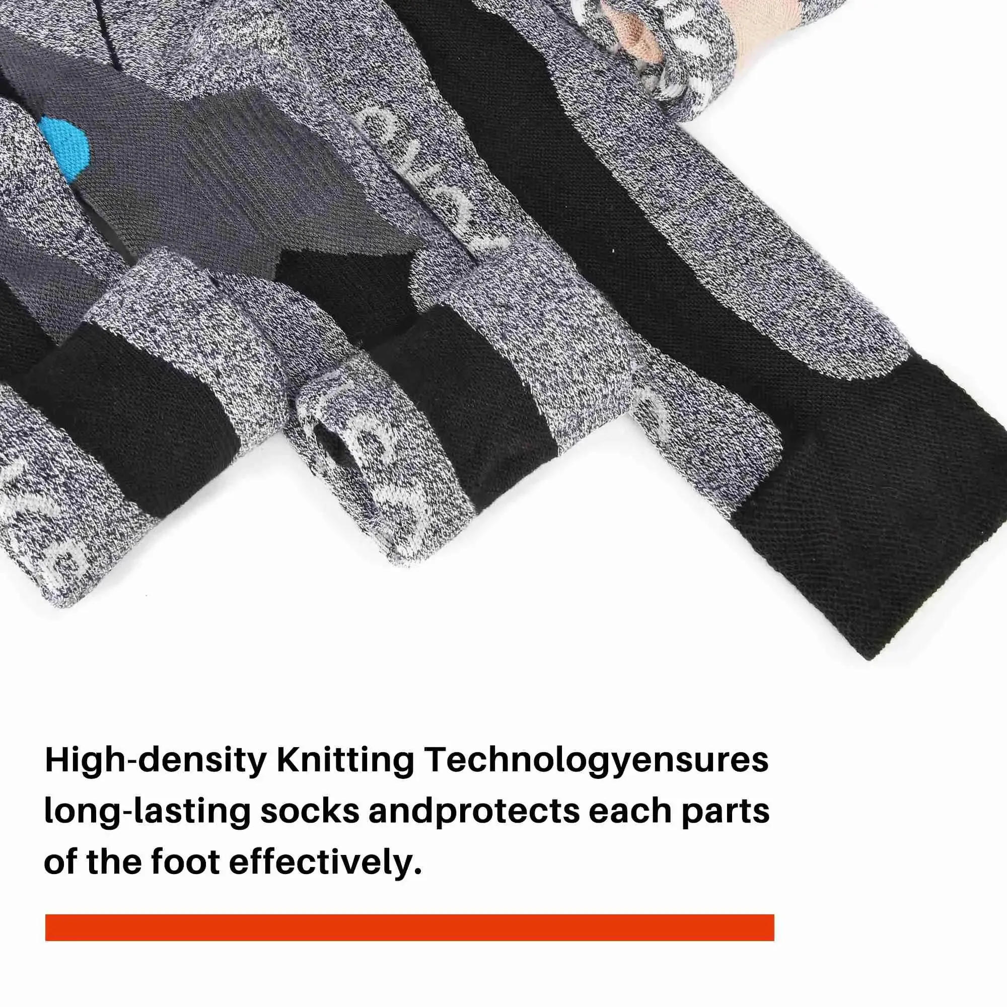 MCTi Thermolite Ski Socks - Winter Thermal Long Socks (2 Pairs)