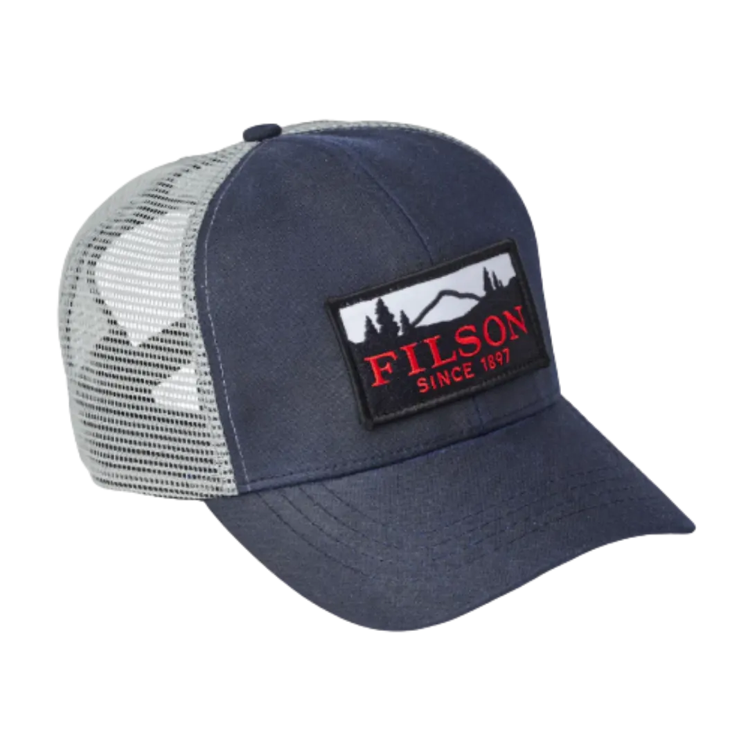 Mesh Snap-Back Logger Cap -Navy Filson Patch