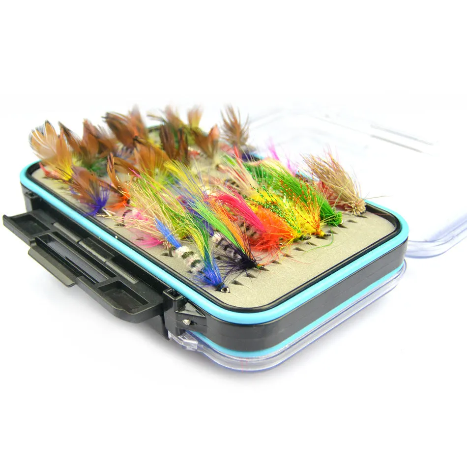 Outdoor Fly Fishing Hook and Bait Set - 64 Piece