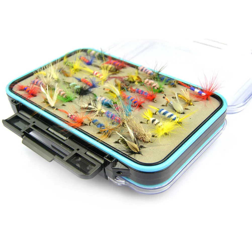 Outdoor Fly Fishing Hook and Bait Set - 64 Piece