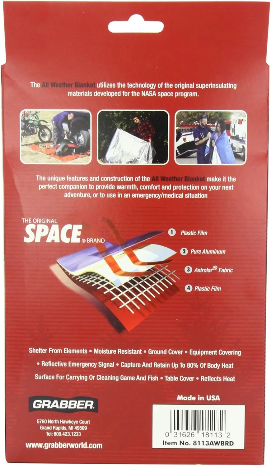 Outdoors Original Space Brand All Weather Blanket