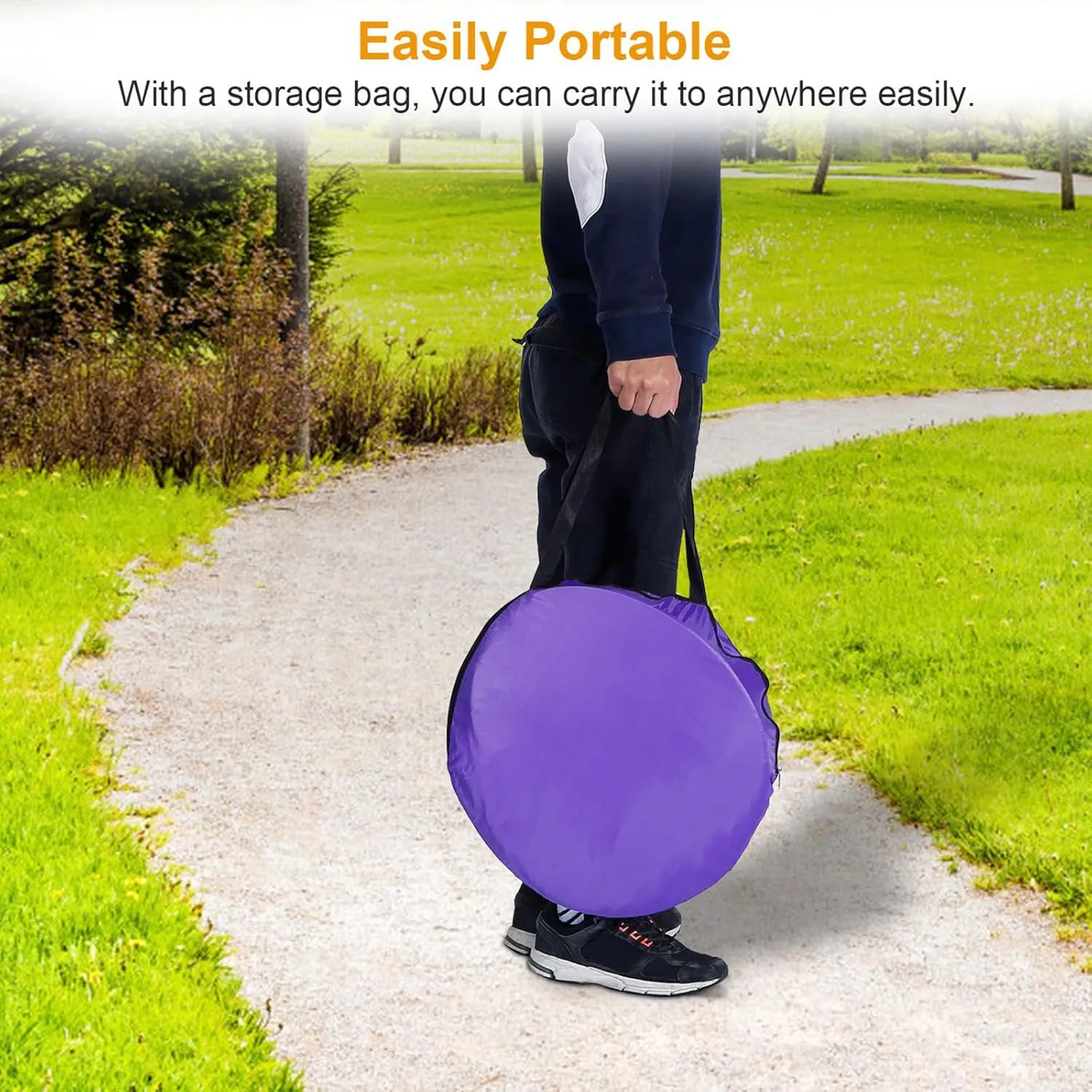 Pop Up Beach Tent for 2-3 Person, UPF50  Anti-UV Sun Shelter w/Storage Bag, Portable Waterproof Instant Sun Shade Canopy for Outdoor Beach Camping Hiking Travel Family, Purple
