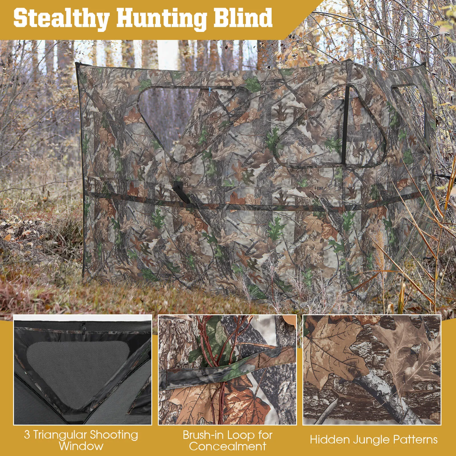 Portable 360 Degree See Through Hunting Blind Tent