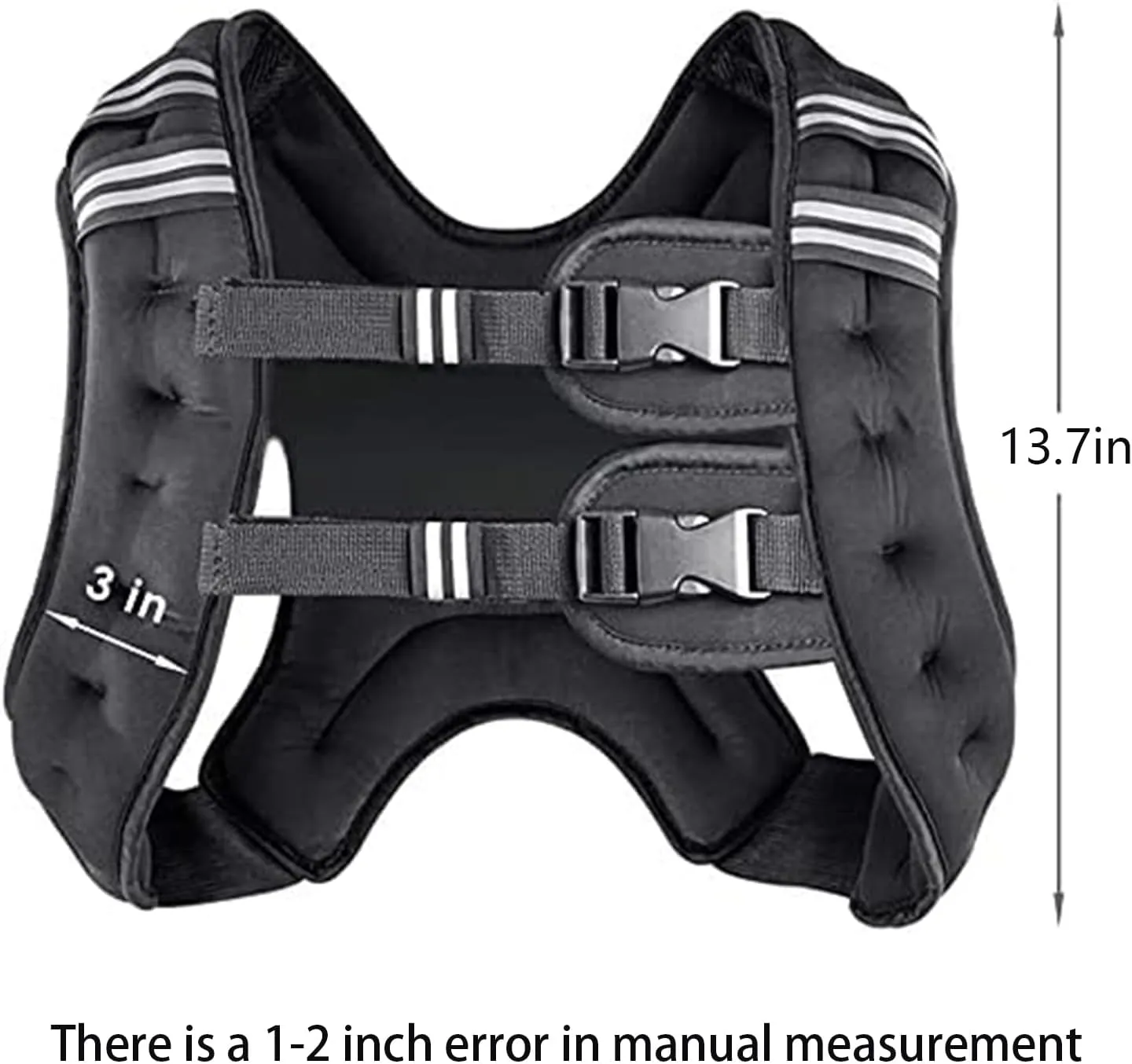 Prodigen Weighted Vest for Women and Men 8 12 16 20 25 30 Lbs with Reflective Stripe and Double Adjustable Buckle Straps Weight Vests for Strength Training, Jogging, Cardio, Weight Loss
