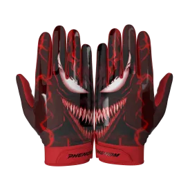 Red Villain Football Gloves - VPS1 by Phenom Elite