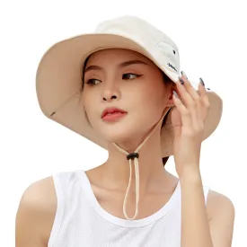 Sidiou Group Anniou Summer Women Hiking Camping Wide Brim Ponytail Fishing Hat UPF40  UV Protection Wide Brim Sun Hat Foldable Mesh Bucket Hat