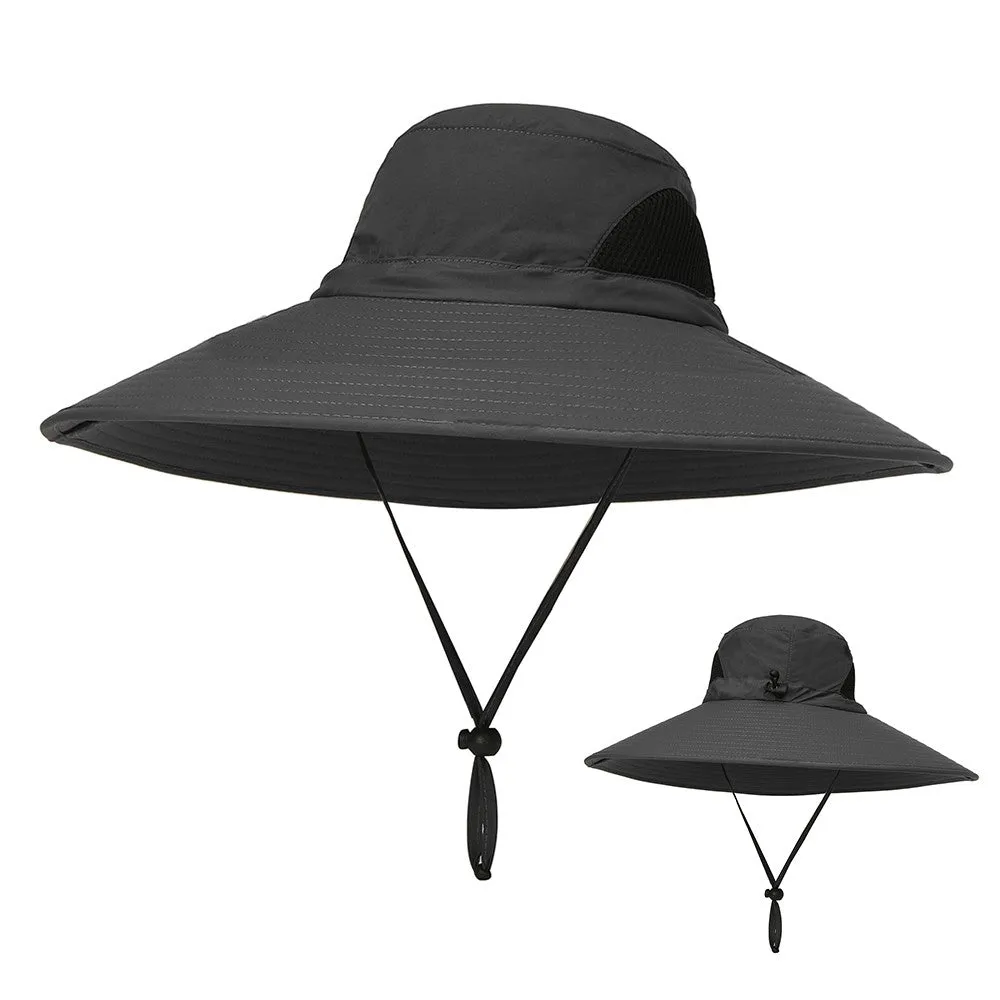 Sidiou Group Outdoor Hat Wide Brim Breathable Hunting Fishing Sun Hat