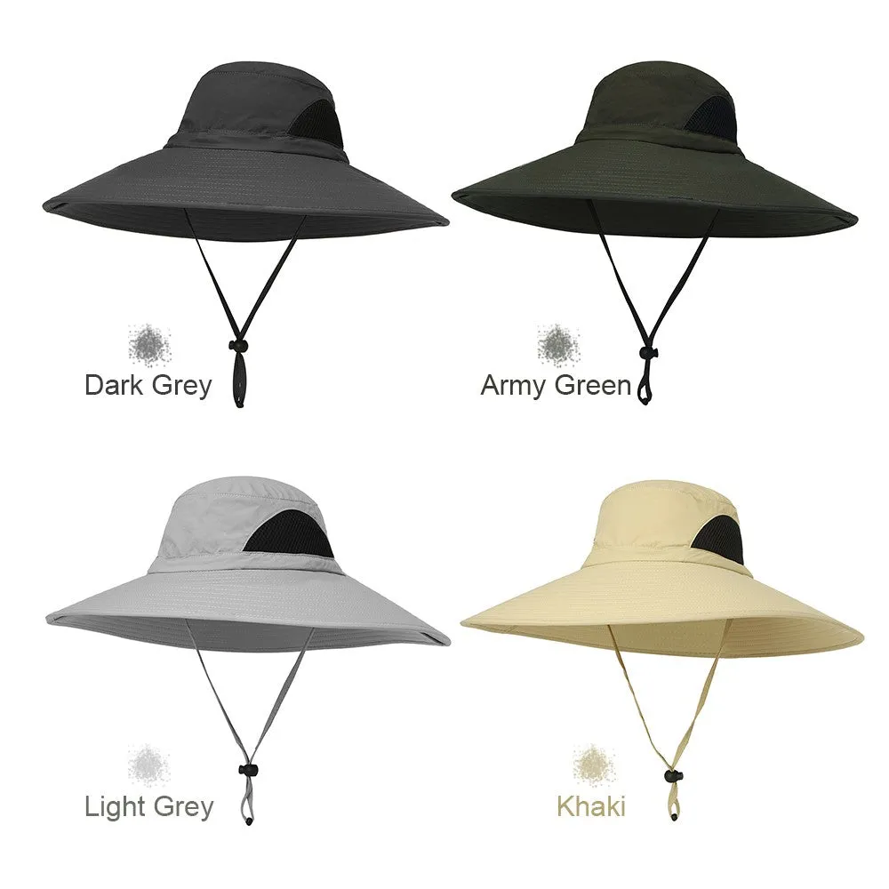 Sidiou Group Outdoor Hat Wide Brim Breathable Hunting Fishing Sun Hat