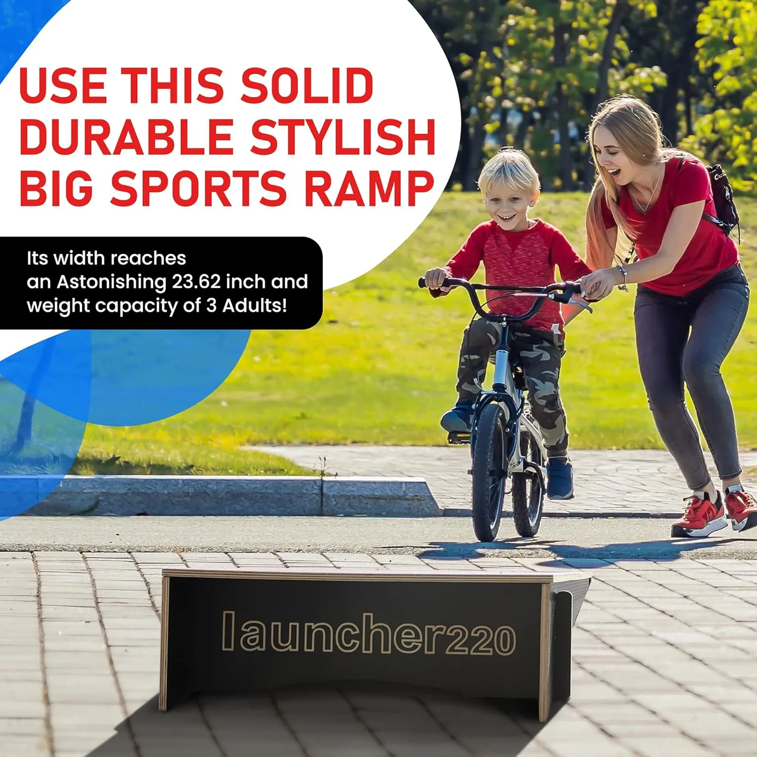 Skateboard Ramp for Bike, Scooter, Skate, RC, BMX, RC Car, Dirt Bike - Jumping Ramps for Kids - Skateboard Accessories for Boys and Girls