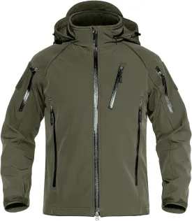 TACVASEN Men's Special Ops Military Jacket Water Resistant Windproof Tactical Winter Zip Up Rain Coat Hunting Outdoors