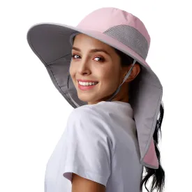 UPF 50  Hiking Fishing Hat Waterproof Nylon Wide Brim Hat