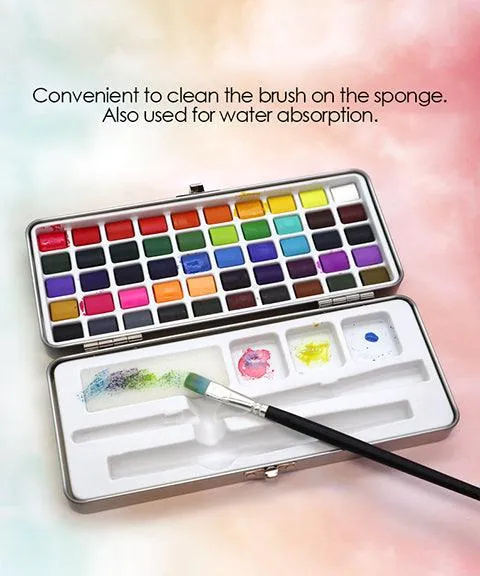 Watercolor Set Of 50 With Brush