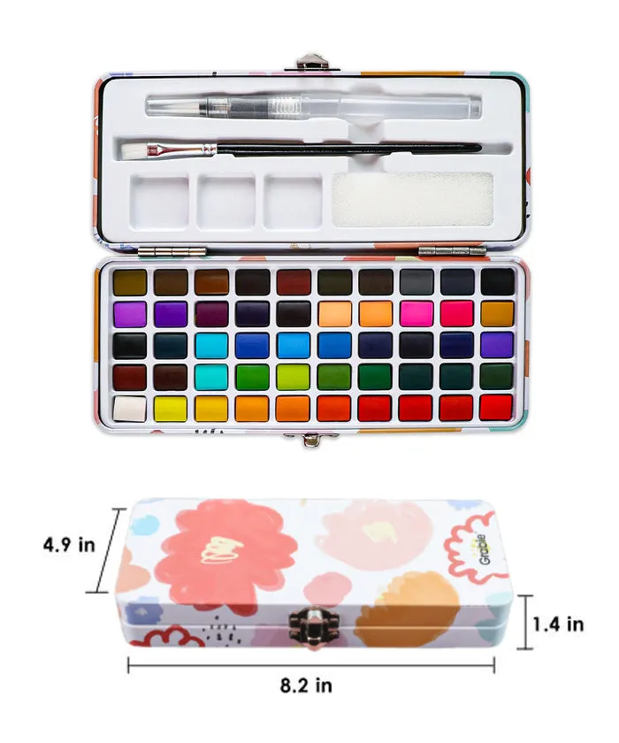 Watercolor Set Of 50 With Brush