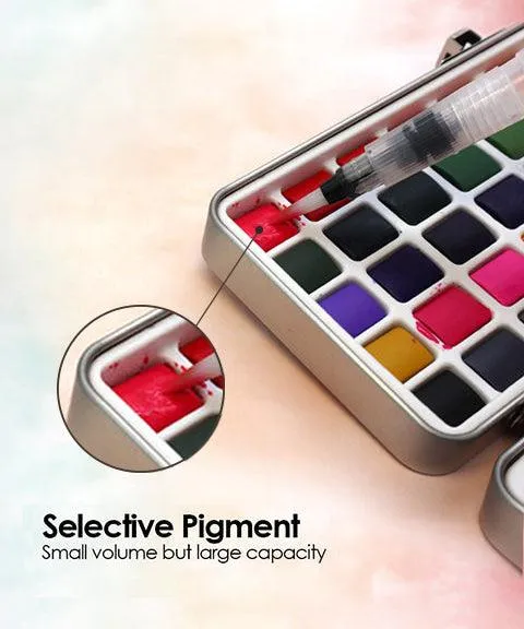 Watercolor Set Of 50 With Brush
