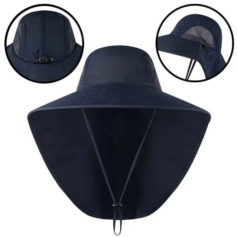 Wide Brim Hat, UV Protection, Waterproof, Lightweight, Adjustable Fit, Perfect for Hiking, Camping, Fishing, Gardening, and Outdoor Adventures