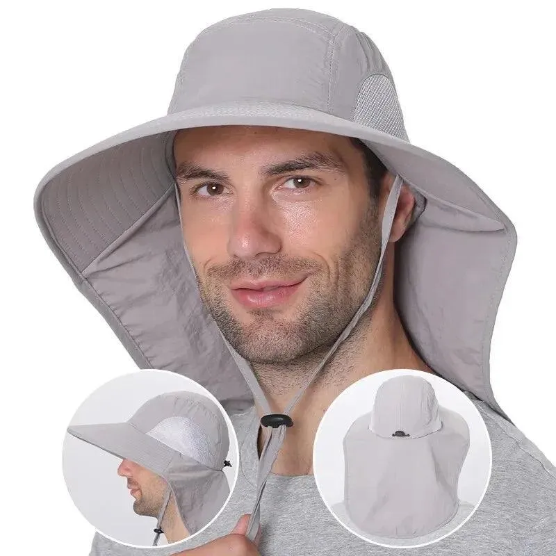 Wide Brim Hat, UV Protection, Waterproof, Lightweight, Adjustable Fit, Perfect for Hiking, Camping, Fishing, Gardening, and Outdoor Adventures
