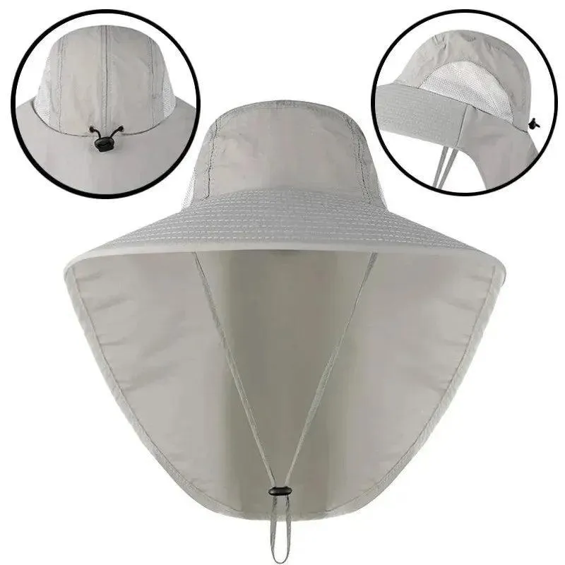 Wide Brim Hat, UV Protection, Waterproof, Lightweight, Adjustable Fit, Perfect for Hiking, Camping, Fishing, Gardening, and Outdoor Adventures