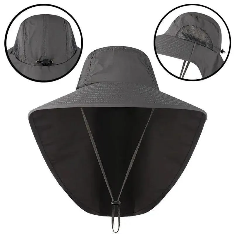 Wide Brim Hat, UV Protection, Waterproof, Lightweight, Adjustable Fit, Perfect for Hiking, Camping, Fishing, Gardening, and Outdoor Adventures