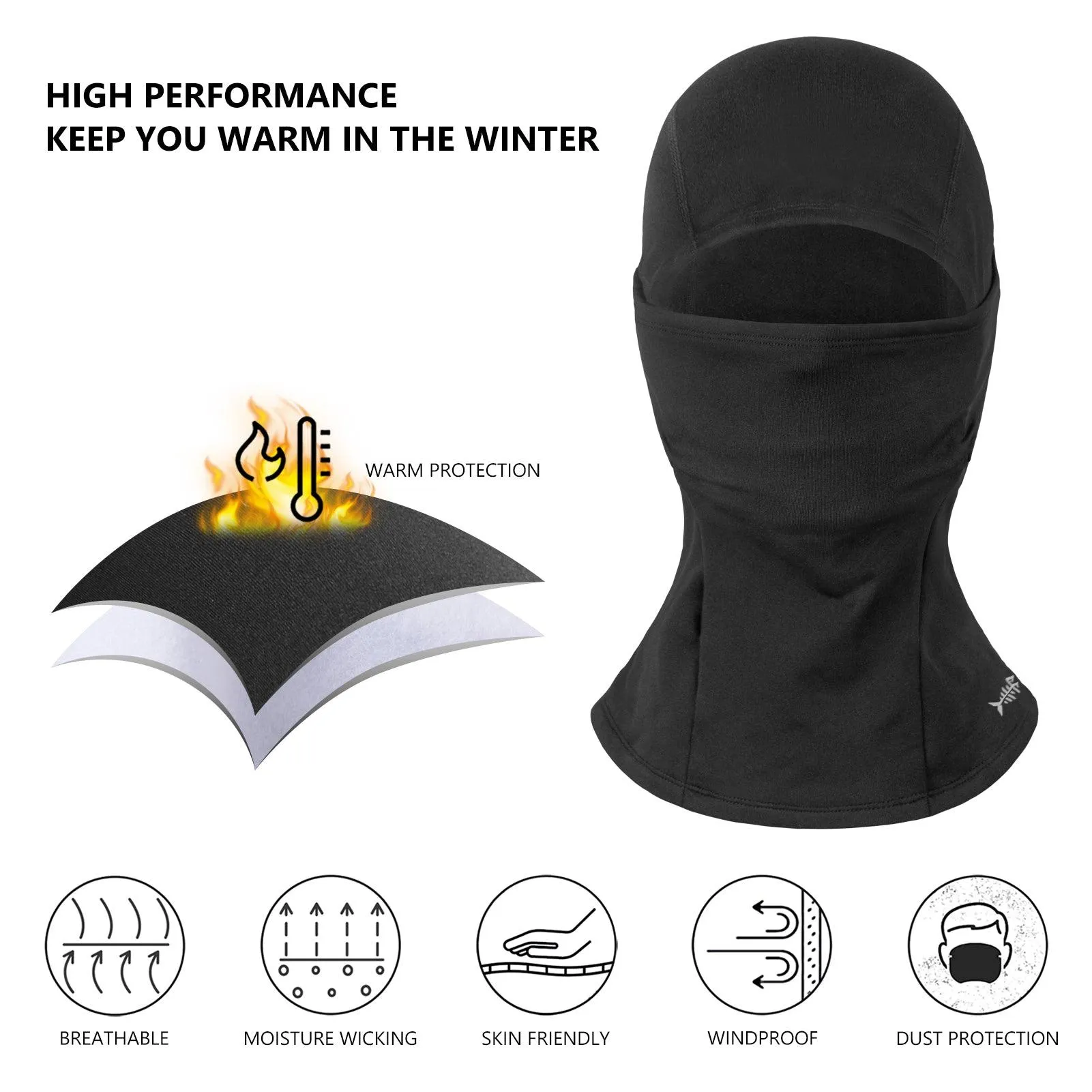 Winter Balaclava Fleece Ninja Hood Neck Warmer