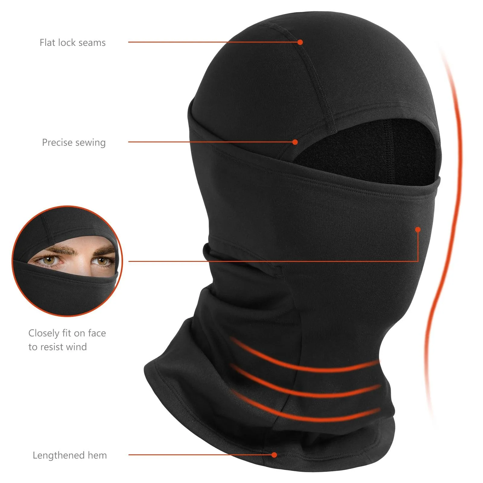 Winter Balaclava Fleece Ninja Hood Neck Warmer